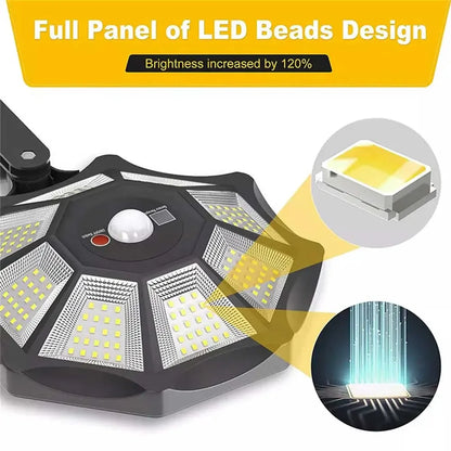 BowLift | Lumiaro OctaBeam | 360° Solar lamp | 168 LEDs & motion sensor | With remote control