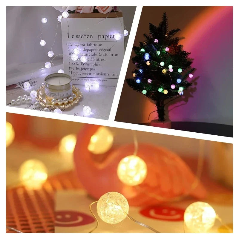 BowLift | LumiaGlow LED string lights | Warm white | 3 modes | Battery operated