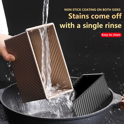 Skanto | Premium Non-stick Aluminum Alloy Loaf Pan with Lid - Various Sizes (250g/450g/600g/750g/900g/1000g) for Baking Bread and Cakes