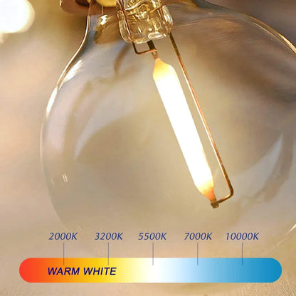 Skanto | G40 Light Bulbs, E12, 5 V, 110 V, 220 V, 1 W, Plastic Globe Bulbs, Light Sources, for Indoor and Outdoor Use, Patio, Home, Garden, Decoration, Warm White