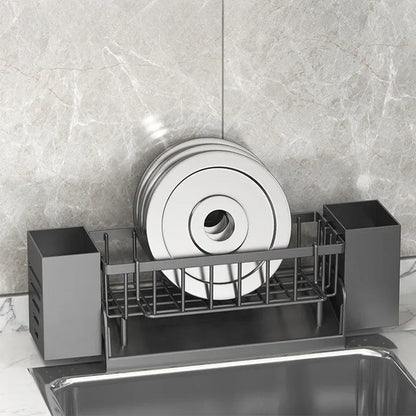 Skanto | Ordinaqua Sink Organizer Shelf | Self-Draining | Holder for Sponge, Soap & Cloth | Expandable & Hygienic | ABS Plastic