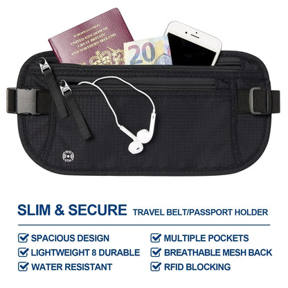 BowLift | SafeGuard Waist Bag | RFID Protection | Adjustable & Compact for Travel
