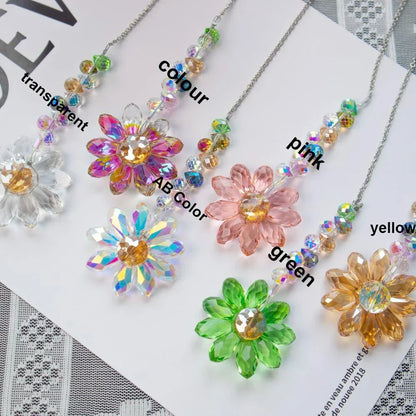 BowLift | Crystal Suncatcher LumiMargarita | K9 Daisy Rainbow Catcher | Window & Garden Decor | 32 cm | Gift Idea for Home
