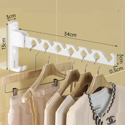 Foldable Wall-Mounted Clothing Rack