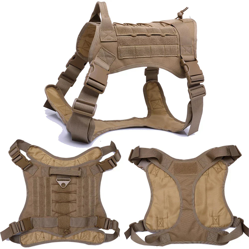 Skanto | Tactical Dog Harness With Leash – Robust Military Set For Training And Control