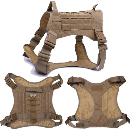 Skanto | Tactical Dog Harness With Leash – Robust Military Set For Training And Control