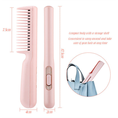 BowLift | Mini Electric Hair Straightener Brush Comb