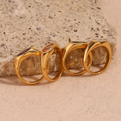 BowLift | 18k Oval Diamond Cut Ring