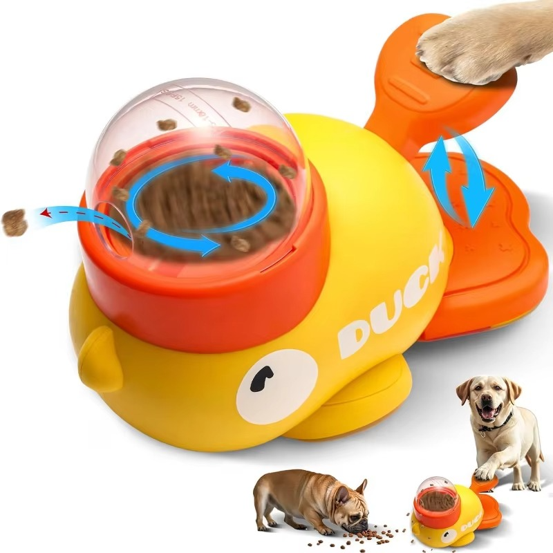 Skanto | Interactive Yellow Duck-Shaped Dog Puzzle Feeder