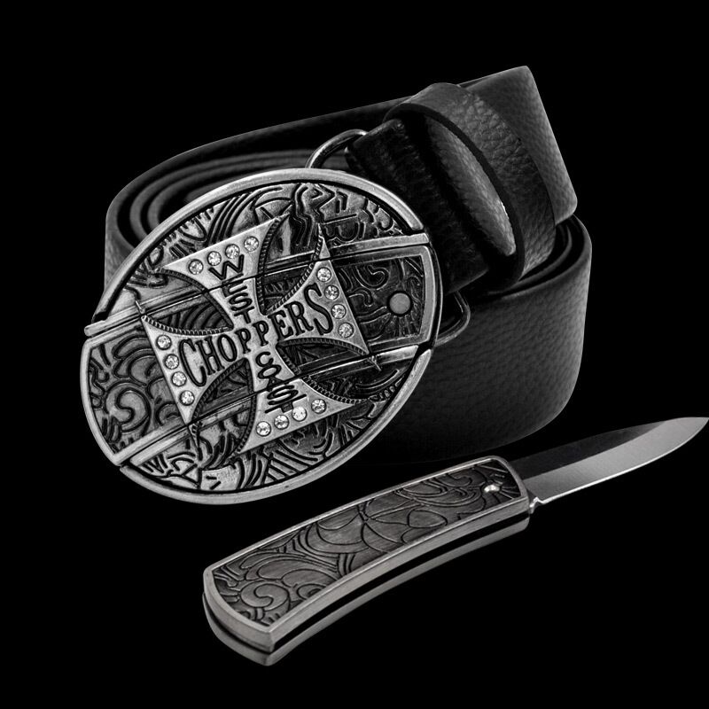 BowLift | Self Defense Mini Knife Leather Belt