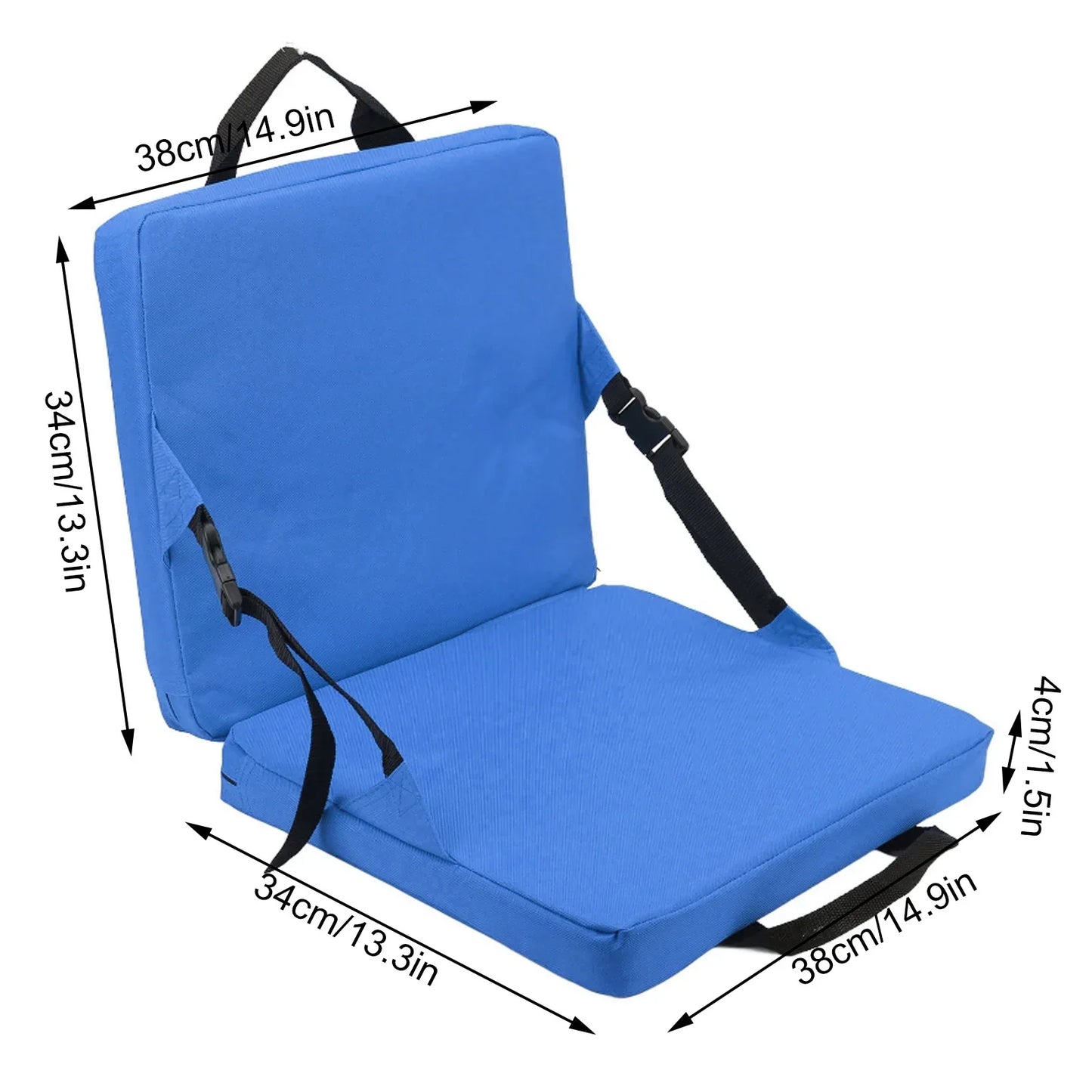 BowLift | SITPURE Folding chair with backrest | Padded seat cushion | Compact & Comfortable for stadium, beach & park