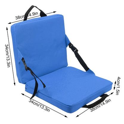 Kalsten | SITPURE Folding chair with backrest | Padded seat cushion | Compact & Comfortable for stadium, beach & park