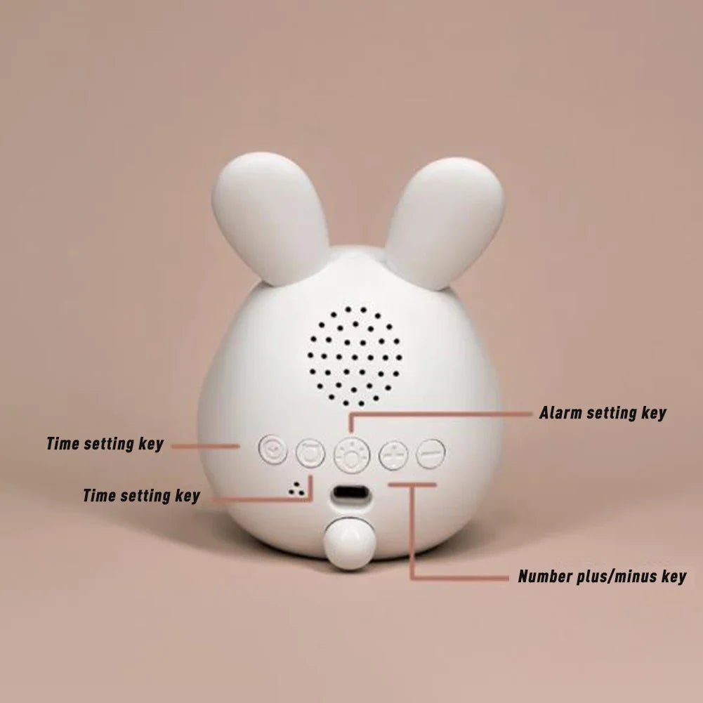 Skanto | WakkerKonijn – Kids Alarm Clock with LED Night Light and Playful Rabbit Design