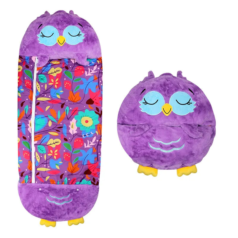 Plush toy and sleeping bag in one for warm, safe nights