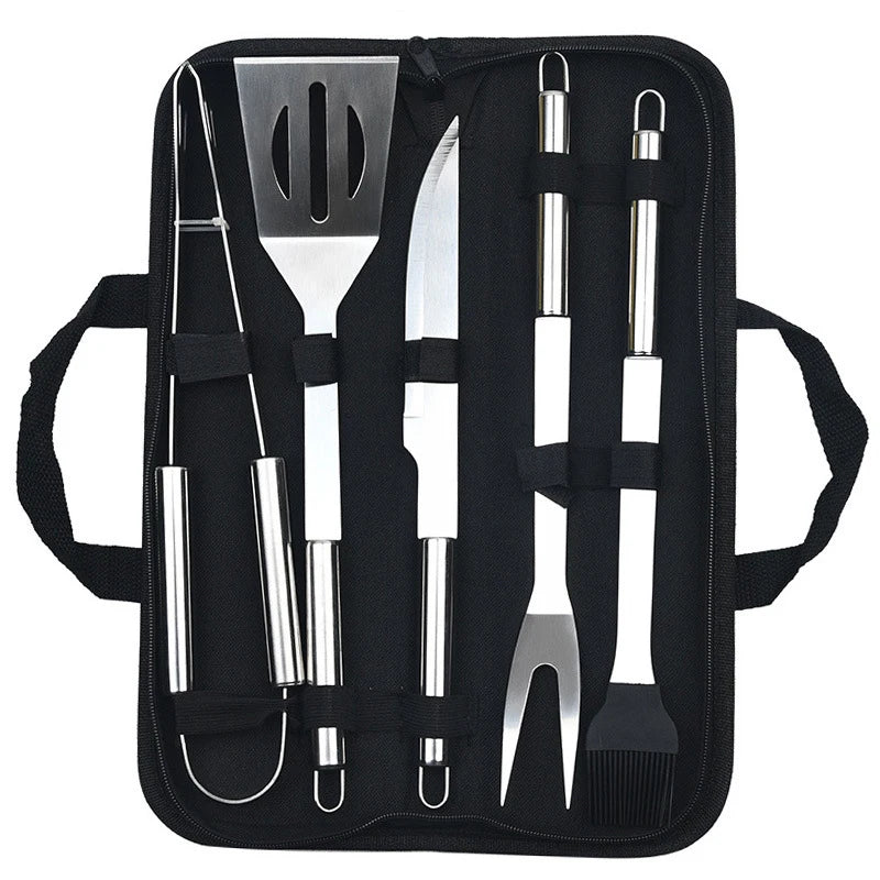 Skanto | Stainless Steel BBQ Tool Set - Outdoor Grill Combination with Portable Storage Bag, Oven and Baking Tools