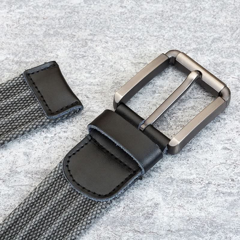 Skanto | Men's Canvas Belt – Adjustable Casual Striped Waistband