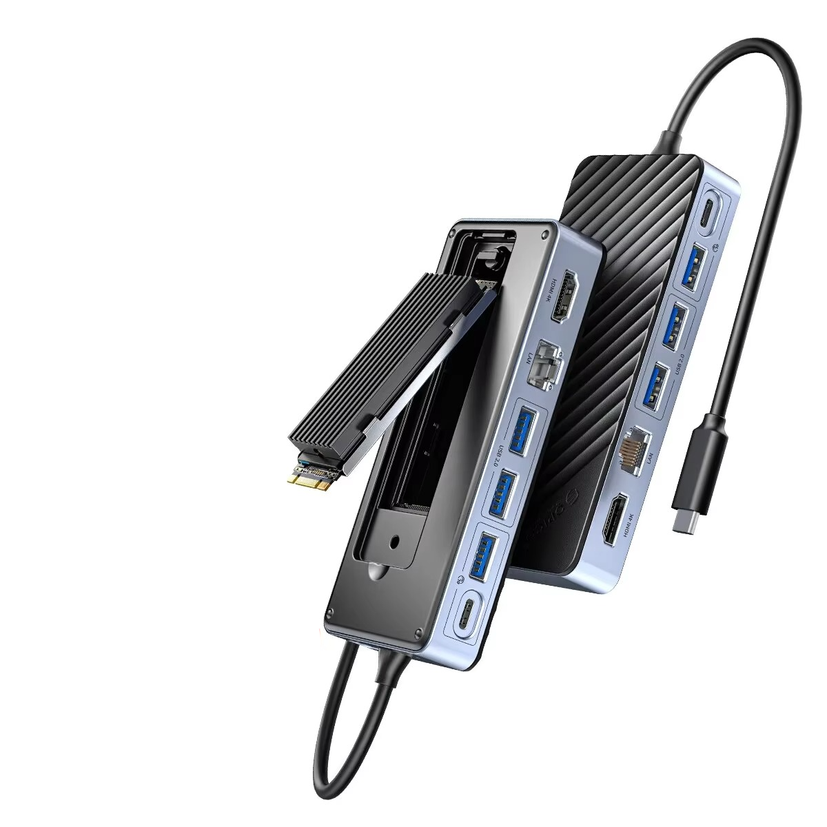 Skanto | Ultimate USB-C Laptop Docking Station with Integrated SSD Enclosure