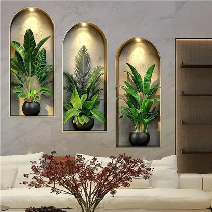 BowLift | Verdeco wall stickers | wall sticker plants 3D | watercolor look | self-adhesive & residue-free | living & bedroom decor