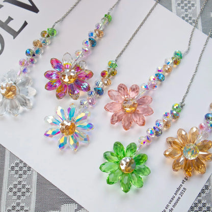 BowLift | Crystal Suncatcher LumiMargarita | K9 Daisy Rainbow Catcher | Window & Garden Decor | 32 cm | Gift Idea for Home