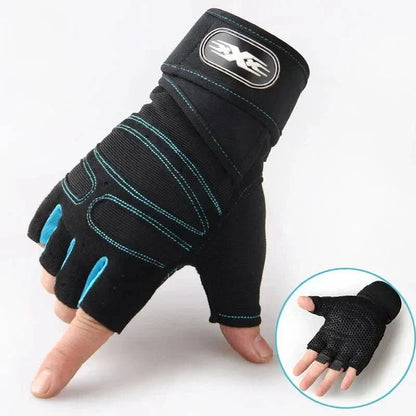 Shock-resistant training gloves with wrist support | For strength training, fitness, and cycling
