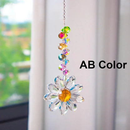 BowLift | Crystal Suncatcher LumiMargarita | K9 Daisy Rainbow Catcher | Window & Garden Decor | 32 cm | Gift Idea for Home