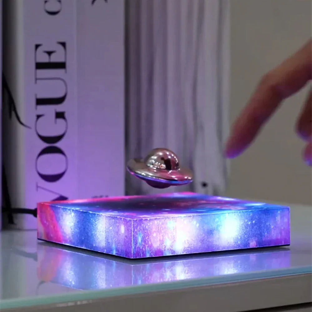 BowLift | Magnetic Levitating Spaceship Rotating LED Night Lamp