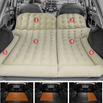 Skanto Skanto | Portable SUV Travel Air Mattress Pad - Inflatable Car Bed with 2 Pillows, Camping Mattress for Outdoor Adventures