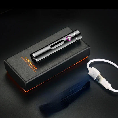 BowLift | Voltrino Cylinder USB lighter | Double arc technology | Rechargeable & windproof | Noble metal casing for men