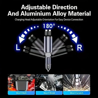 BowLift | Car Retractable 4 in 1 Fast Charger With Roof Lighting