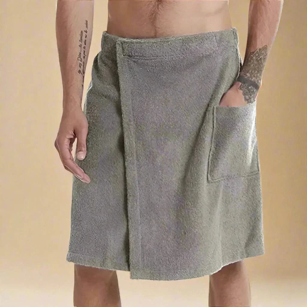 Wearable Bathrobe – Soft and versatile bath towel with pockets for sauna, beach and fitness