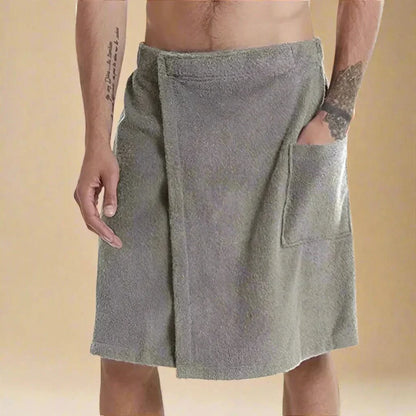 Wearable Bathrobe – Soft and versatile bath towel with pockets for sauna, beach and fitness