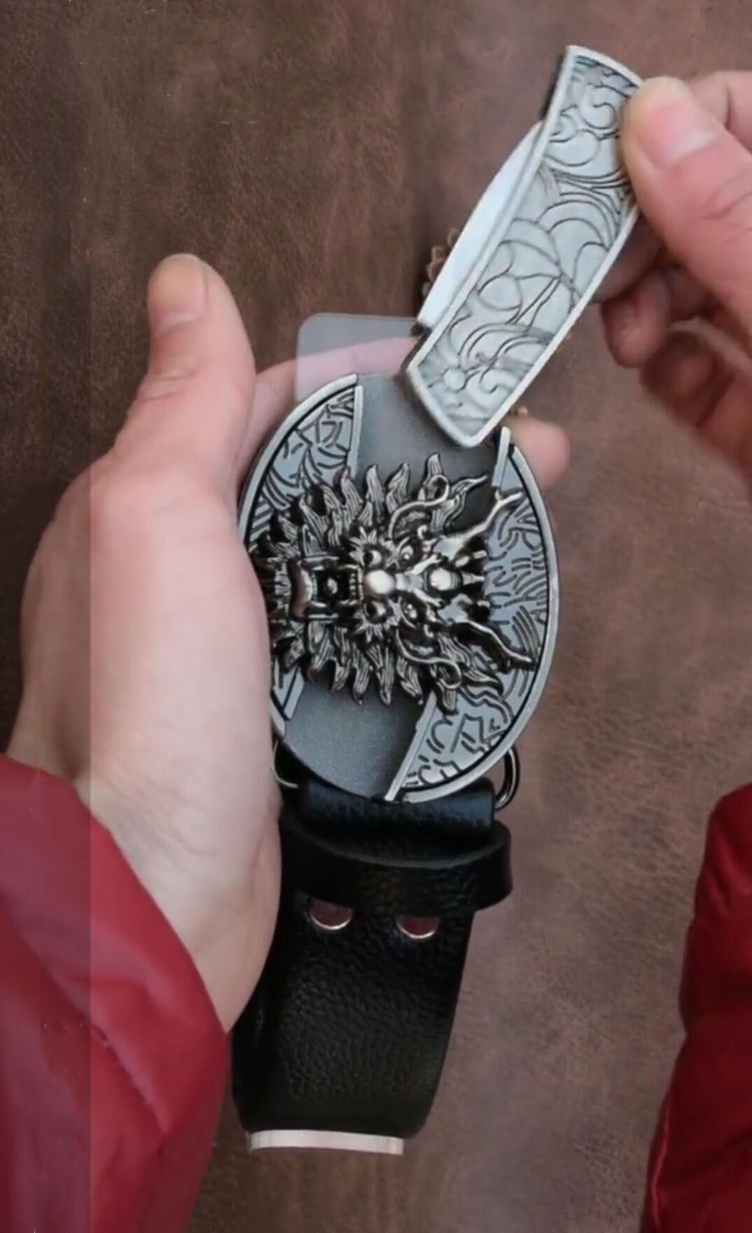 BowLift | Self Defense Mini Knife Leather Belt