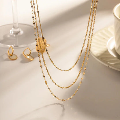 BowLift | 18k Dainty Classic Three Layer Necklace Stack