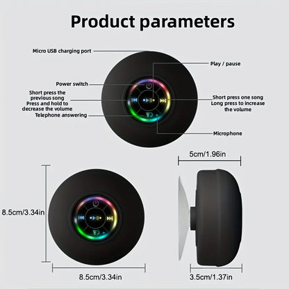 BowLift | Soundplash Shower Speaker | Waterproof & Wireless | With Suction Cup & Bluetooth 5.0