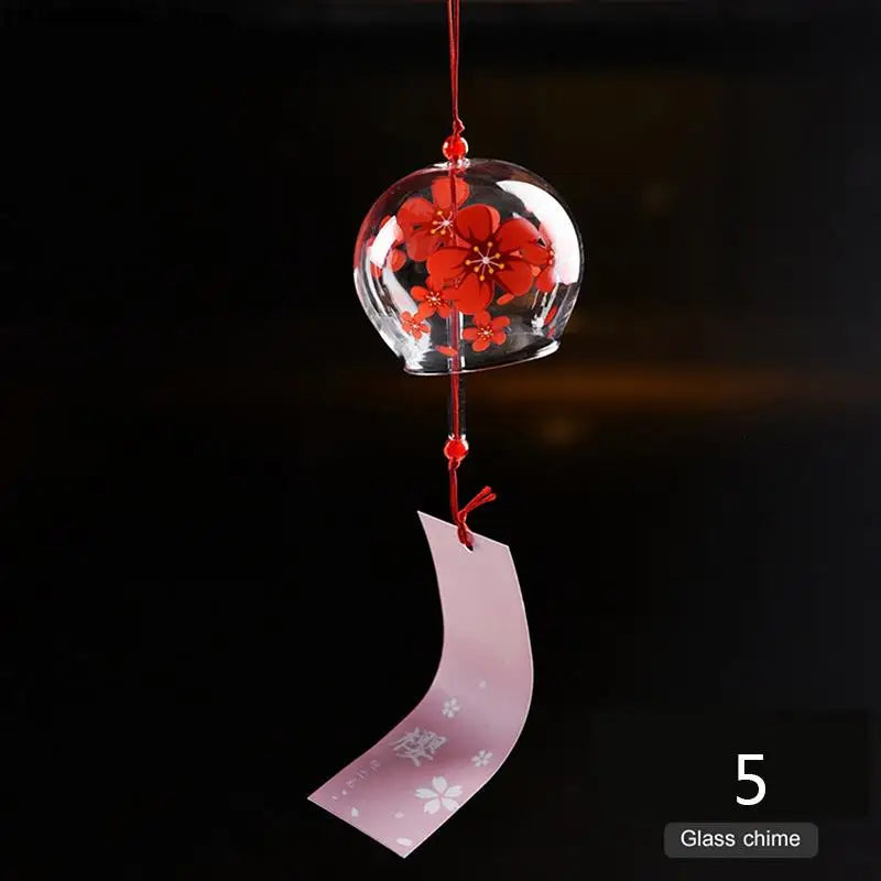 BowLift | Yumeko Glass Wind Chime | Japanese Style | Handcrafted | Clear Sound | Decorative Pendant
