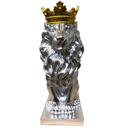 Skanto Tier Figur Resin Crown Lion Statue Handmade Artwork Gift Home Office Decor Ornament Living Room Desk Home Decor