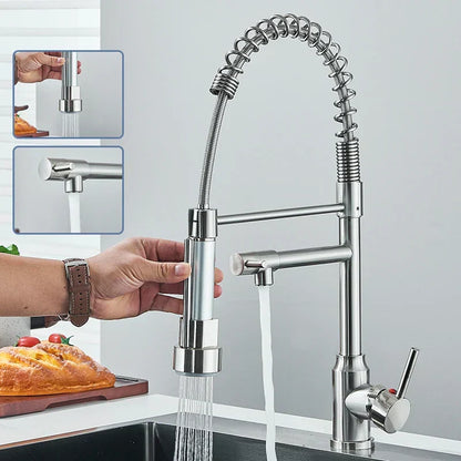 Skanto | NickelFlex Kitchen Faucet | 360° Rotation | Stainless Steel