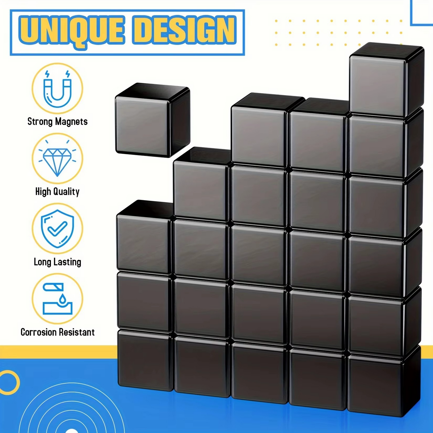 Skanto | Premium Multi-Use Square Magnets with Exceptional Strength