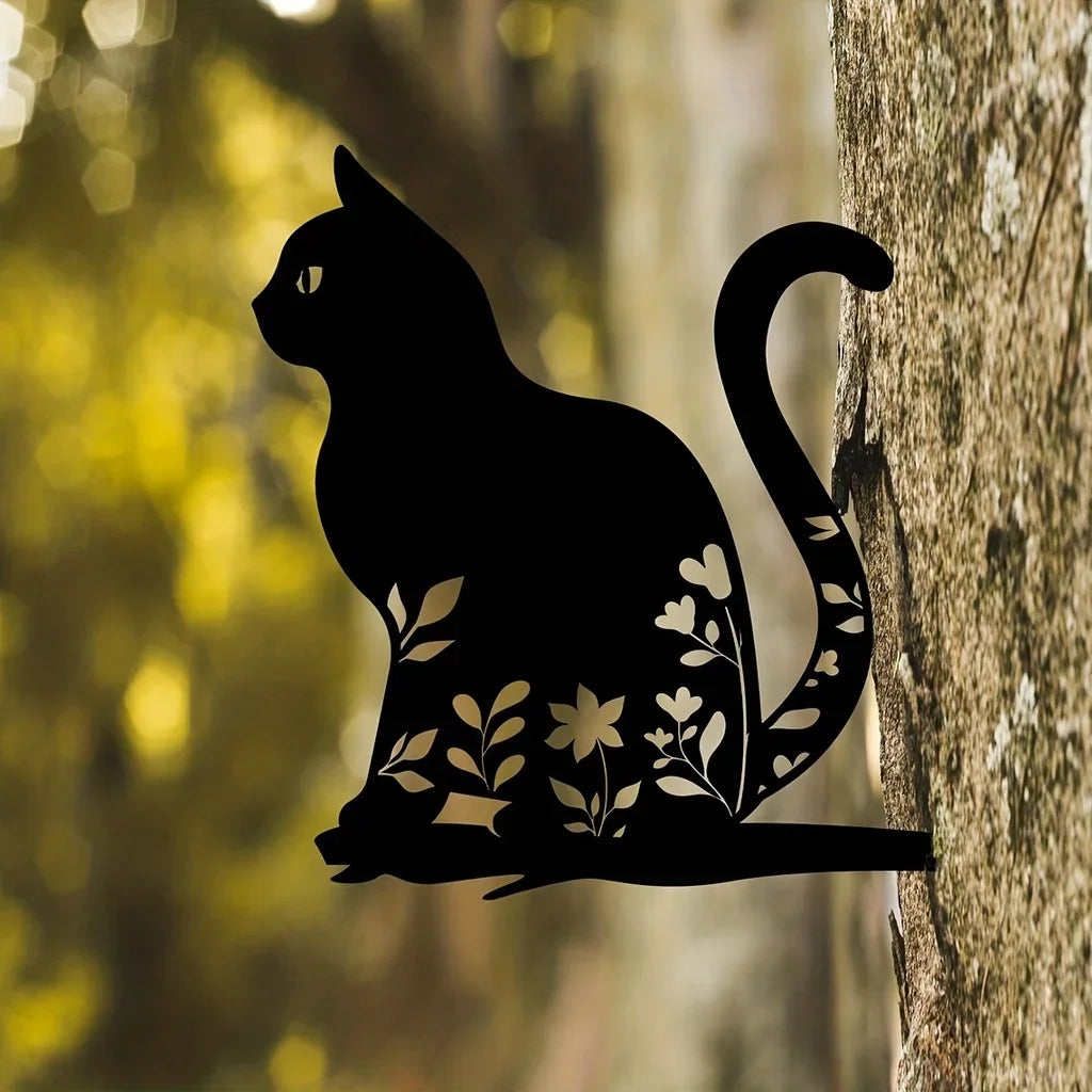 Skanto | Metal Cat Silhouette for Garden and Patio Decoration