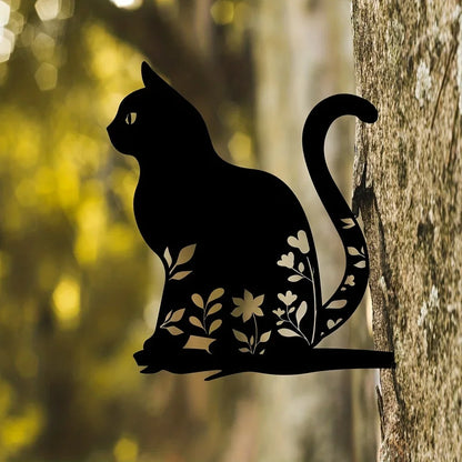 Skanto | Metal Cat Silhouette for Garden and Patio Decoration