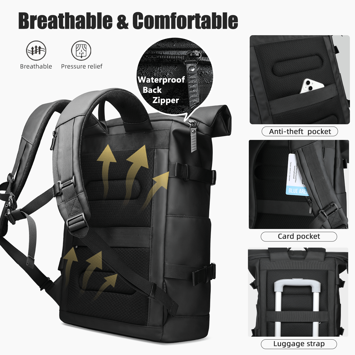 Skanto | Expandable Outdoor Backpack with Large Volume and Laptop Compartment