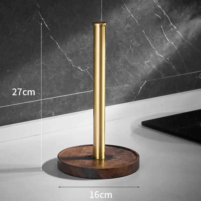 BowLift | Walnut Wood Paper Towel Holder Stand