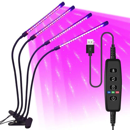 BowLift | LumiPlant LED Plant Light | USB Grow Light | 1–4 Heads | Dimmable with Timer