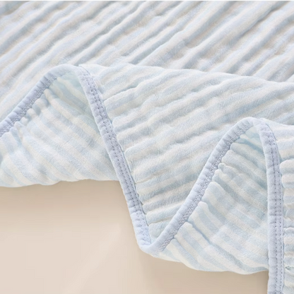 High-quality 6-layer baby swaddle blanket made from muslin cotton bamboo blend fabric