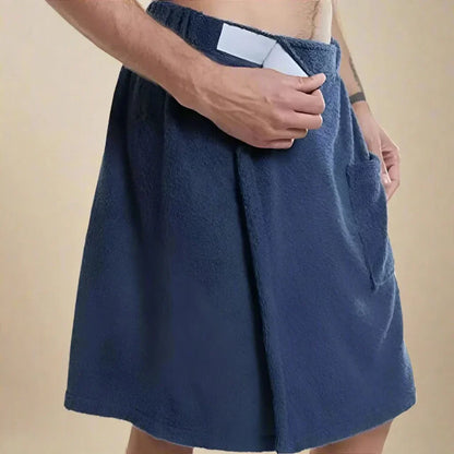 BowLift | PORTABLE BATH TOWEL ROBE – Soft & versatile bath towel with pockets for sauna, beach & fitness