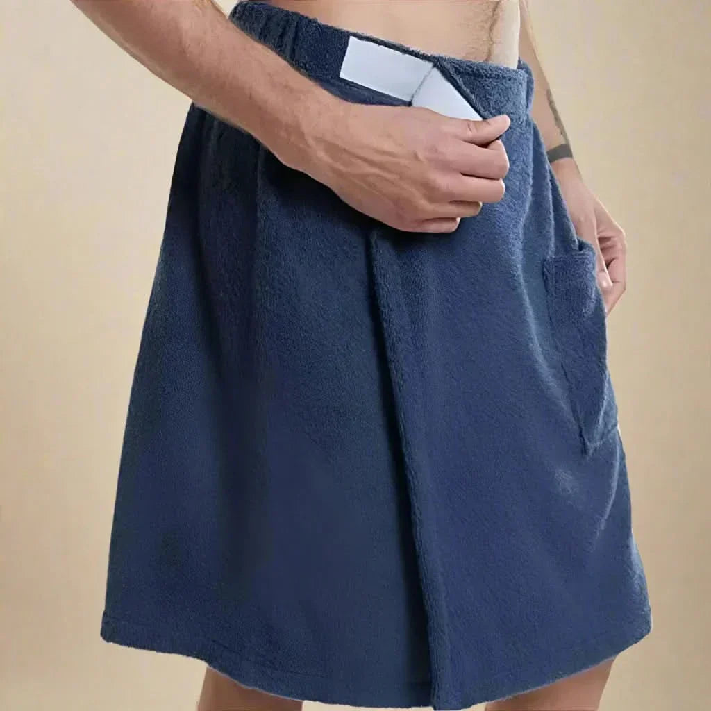 Wearable Bathrobe – Soft and versatile bath towel with pockets for sauna, beach and fitness