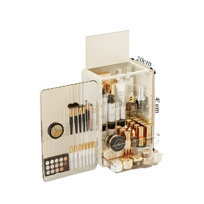 Skanto | Luxo Luxury Makeup Storage Box – Dustproof Cosmetic Organizer with Magnetic Door