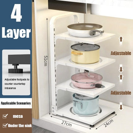 Skanto | Easy Stack Adjustable Multi-Layer Corner Cabinet