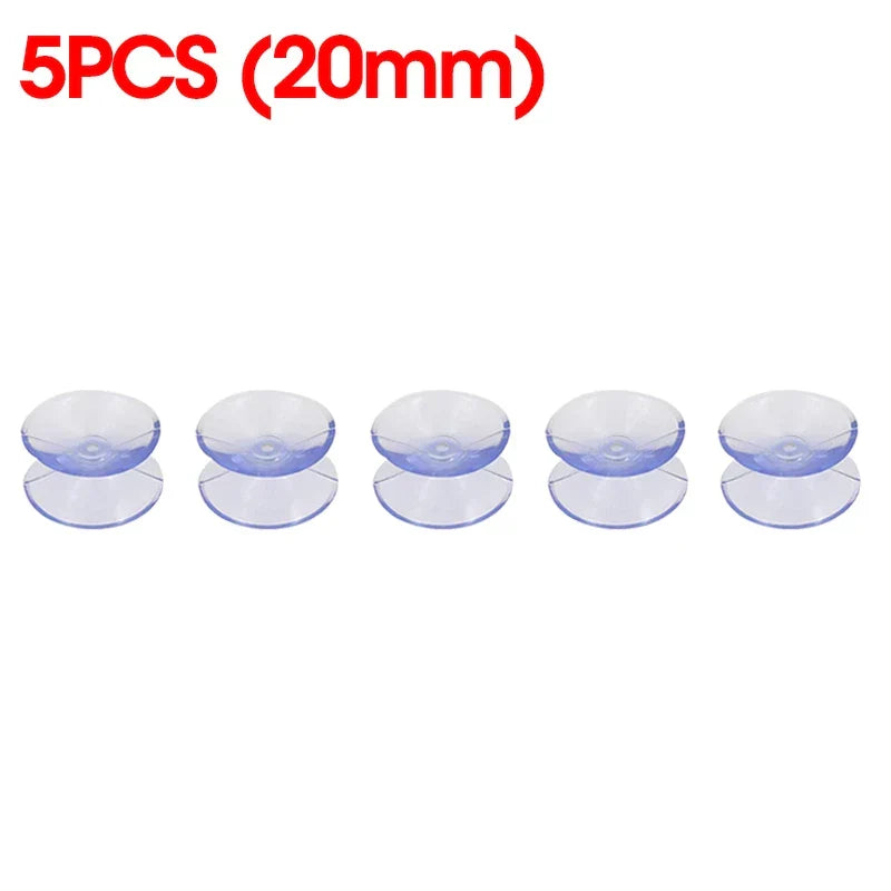 Skanto | 5/20PCS Double-Sided Plastic Suction Cups - Non-Slip Clear Vacuum Suction Cups for Glass, Car Windows, Tabletops, DIY Soap Holder