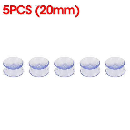 Skanto | 5/20PCS Double-Sided Plastic Suction Cups - Non-Slip Clear Vacuum Suction Cups for Glass, Car Windows, Tabletops, DIY Soap Holder